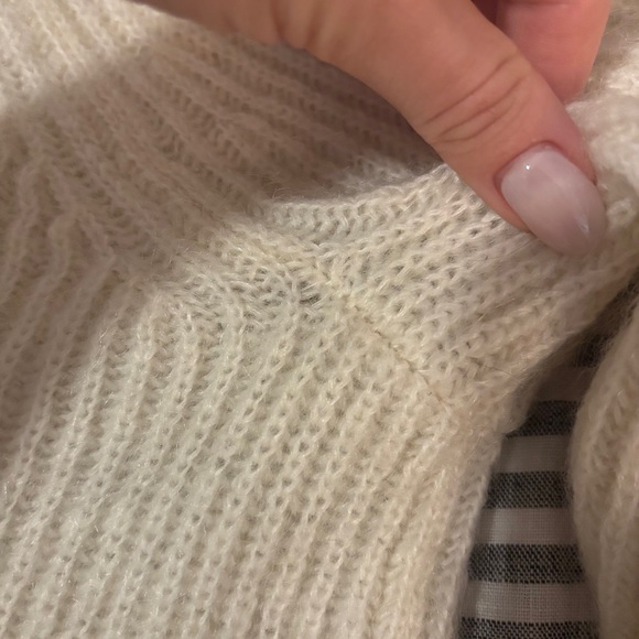 Gap white knit mohair blend sweater boxy - Picture 10 of 13